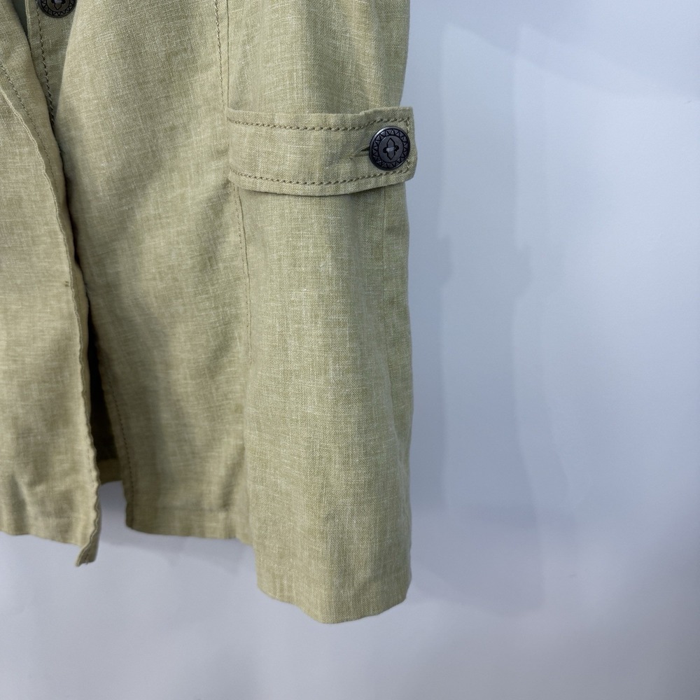 Orvis Linen Blend Blazer Jacket Size 10 Sage Green Lightweight Casual - Picture 3 of 8